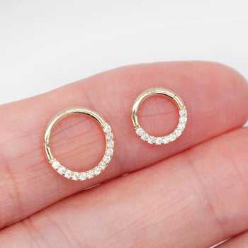 HOOP RING PIERCING IN SOLID GOLD