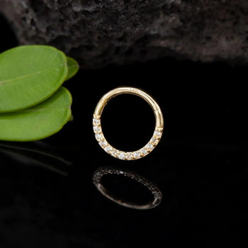 HOOP RING PIERCING IN SOLID GOLD