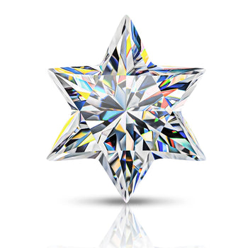 DIAMANT EN MOISSANITE ÉTOILE TAILLÉE HEXAGRAMME