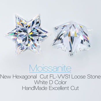 DIAMANT EN MOISSANITE ÉTOILE TAILLÉE HEXAGRAMME