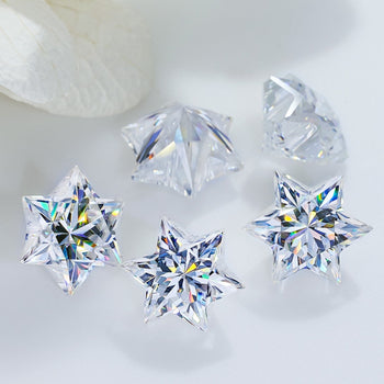 DIAMANT EN MOISSANITE ÉTOILE TAILLÉE HEXAGRAMME
