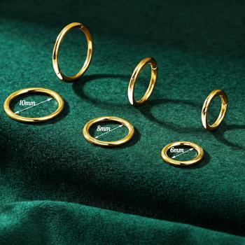 HINGED CLASSIC HOOP EARRING/NOSE RING IN SOLID GOLD