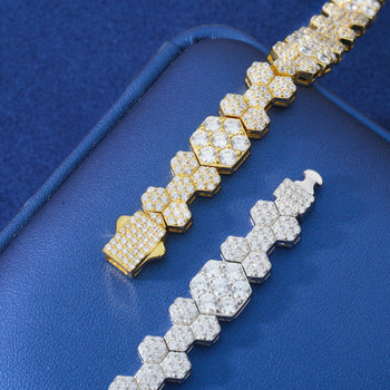 BRACELET EN ARGENT MASSIF ET MISSANITE 