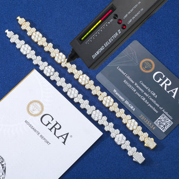 BRACELET EN ARGENT MASSIF ET MISSANITE 