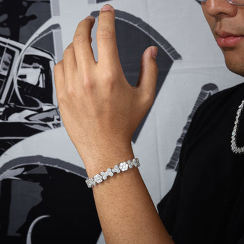 BRACELET EN ARGENT MASSIF ET MISSANITE 