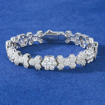 BRACELET EN ARGENT MASSIF ET MISSANITE 