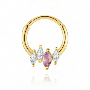 HOOP SEGMENT PIERCING IN STERLING SILVER