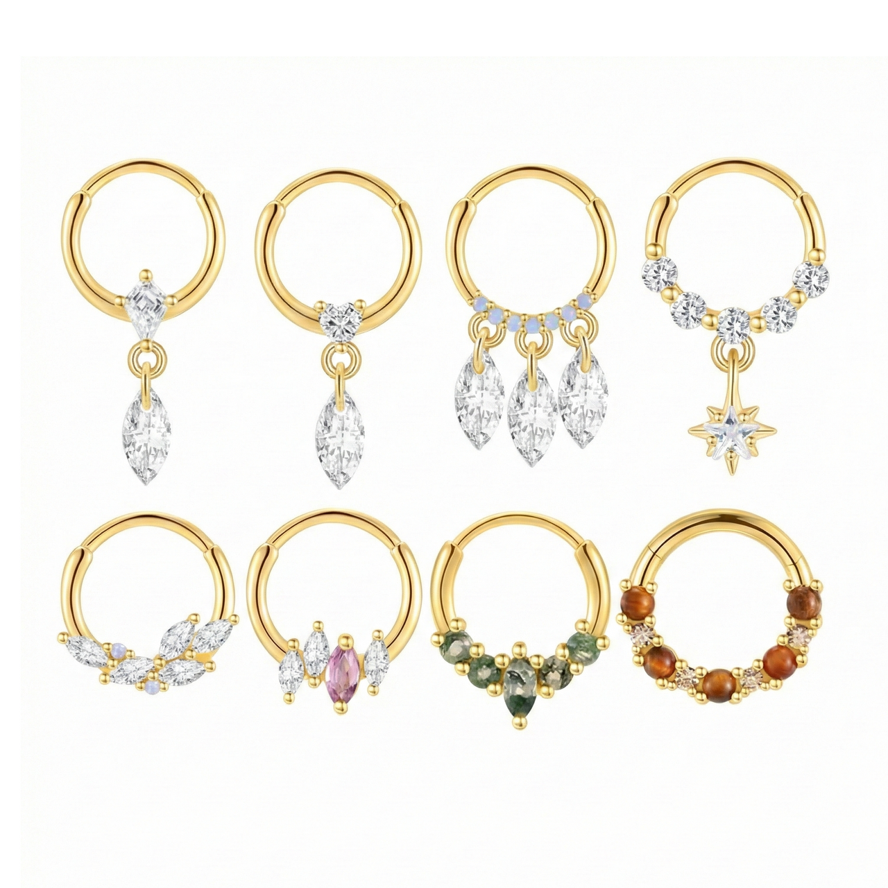 HOOP SEGMENT PIERCING IN STERLING SILVER