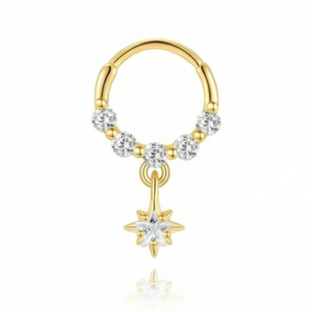 HOOP SEGMENT PIERCING IN STERLING SILVER