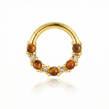 HOOP SEGMENT PIERCING IN STERLING SILVER