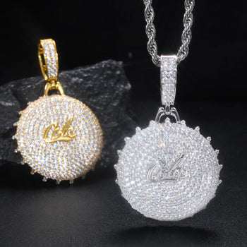 MOISSANITE BOTTLE CAP DRIP PENDANT IN STERLING SILVER