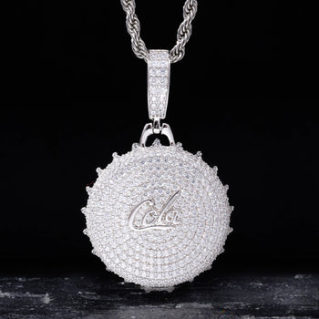 MOISSANITE BOTTLE CAP DRIP PENDANT IN STERLING SILVER