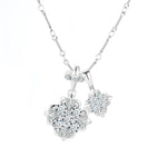 ICED OUT MOISSANITE DIAMOND IRIS PENDANT IN STERLING SILVER