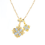 ICED OUT MOISSANITE DIAMOND IRIS PENDANT IN STERLING SILVER