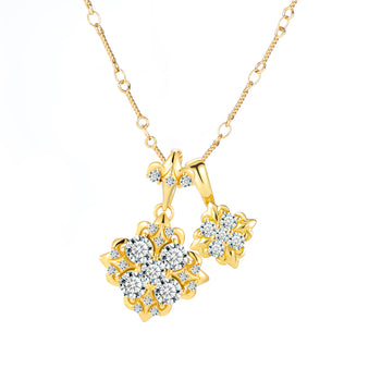 Pendentif iris en moissanite serti de diamants et monté sur argent sterling 