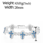 ICED OUT MOISSANITE INFINITE CROSS BRACELET IN STERLING SILVER