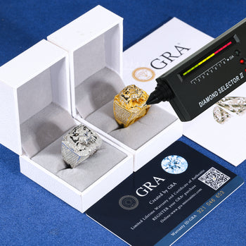 Tigerring mit Moissanit-Besatz aus Sterlingsilber 