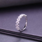 IE00131 MARQUISE CUT 3X6MM MOISSANITE DIAMOND RING IN STERLING SILVER