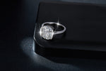 IE00207 CUSHION CUT MOISSANITE DIAMOND RING IN STERLING SILVER