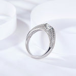 IE00233 1CT 6.5MM MOISSANITE RING IN STERLING SILVER