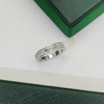 IE0040 MOISSANITE DIAMOND CIRCULAR INFINITE RING IN STERLING SILVER