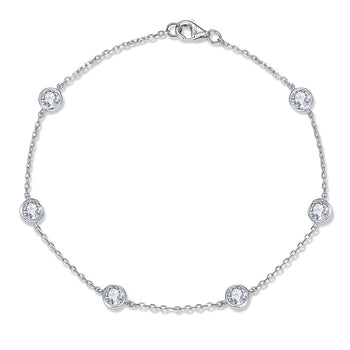 IE0044 Verstellbares Moissanit-Armband aus Sterlingsilber