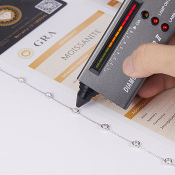 IE0044 Verstellbares Moissanit-Armband aus Sterlingsilber