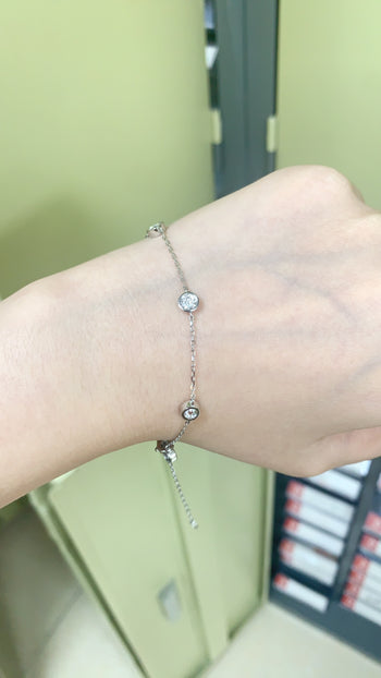 IE0044 Verstellbares Moissanit-Armband aus Sterlingsilber