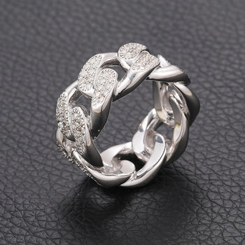 IE0064 MOISSANIT-DIAMANT-RING IM KUBANISCHEN SCHLIFF AUS STERLINGSILBER