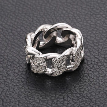 IE0064 MOISSANIT-DIAMANT-RING IM KUBANISCHEN SCHLIFF AUS STERLINGSILBER