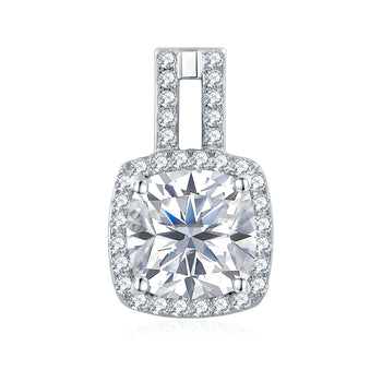 Boucles d'oreilles IE0076 en moissanite à clous de 4,15 carats, monture coussin, argent sterling