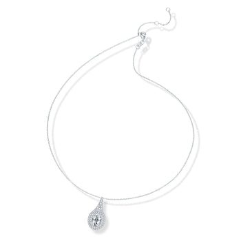 Collier pendentif en argent sterling avec moissanite taille ronde 2 carats (IE0097)