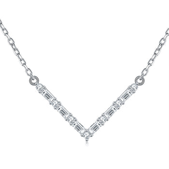 Collier minimaliste en moissanite IE0106 et argent sterling