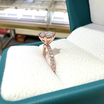 Bague de fiançailles en argent sterling avec moissanite taille hexagonale IE0107