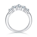 IE0125 STACK ROUND MOISSANITE DIAMOND RING IN STERLING SILVER