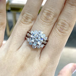 IE0125 STACK ROUND MOISSANITE DIAMOND RING IN STERLING SILVER