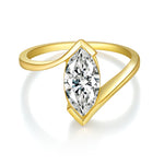 IE0195 1CT MARQUISE MOISSANITE DIAMOND RING IN STERLING SILVER