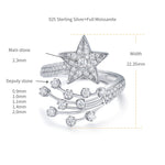 IE0228 STAR MOISSANITE DIAMOND RING IN STERLING SILVER