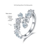 IE0262 MOISSANITE DIAMOND COILED DAINTY RING IN STERLING SILVER