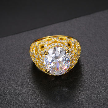 IE0269 9CT OVAL CUT MOISSANITE DIAMOND CLUSTER RING IN STERLING SILVER