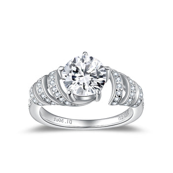 IE0280 MOISSANITE DIAMOND CHUNKY RING STERLING SILVER