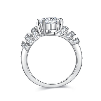 IE0280 MOISSANITE DIAMOND CHUNKY RING STERLING SILVER