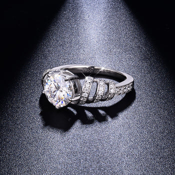 IE0280 MOISSANITE DIAMOND CHUNKY RING STERLING SILVER