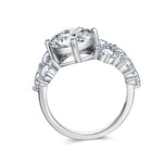 IE0297 MOISSANITE LUXE ENGAGEMENT RING IN STERLING SILVER
