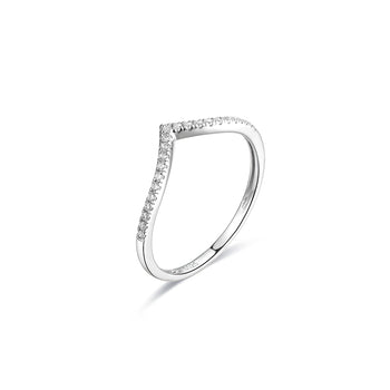 Bague de promesse en moissanite IE04597V en argent sterling