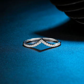 Bague de promesse en moissanite IE04597V en argent sterling