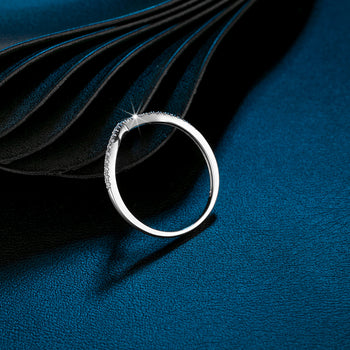 Bague de promesse en moissanite IE04597V en argent sterling