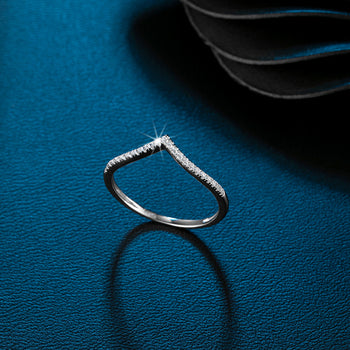 Bague de promesse en moissanite IE04597V en argent sterling