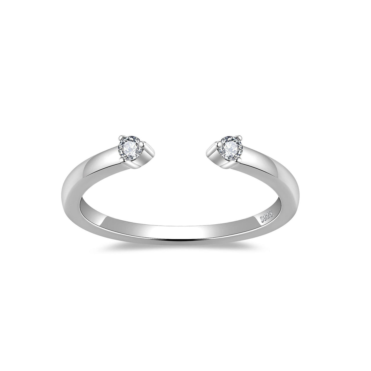 IE0569 MIXED MOISSANITE DIAMOND RING IN STERLING SILVER