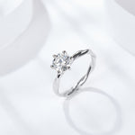 IE1017 1CT TWISTED SHANK MOISSANITE RING IN STERLING SILVER